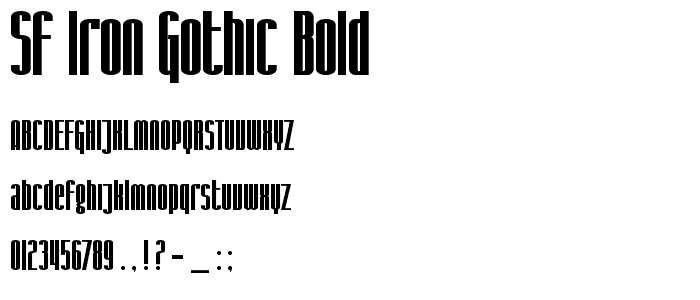 SF Iron Gothic Bold font
